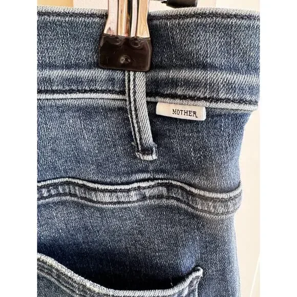 Mother The Hustler Patch Pocket Ankle Fray Jeans Sz 27 - Picture 10 of 12